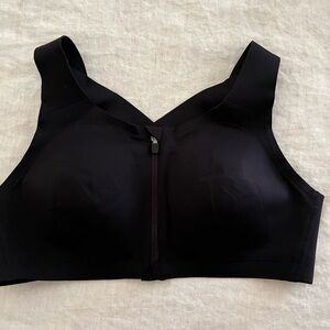 Black Lululemon  Zip-Front Bra